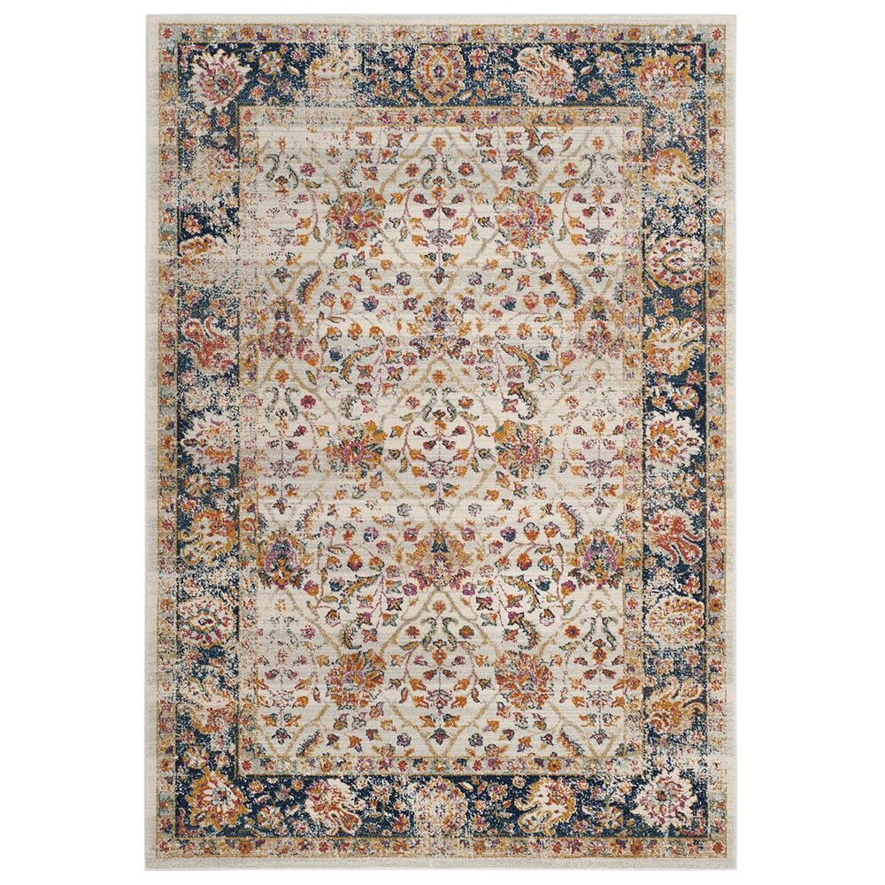 Safavieh Madison MAD609D-5 5&#39;1&quot; x 7&#39;6&quot; Cream/Navy Area Rug, , large