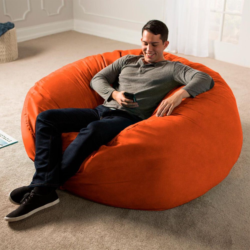 Jaxx 5&#39; Large Bean Bag with Removable Cover in Mandarin, , large