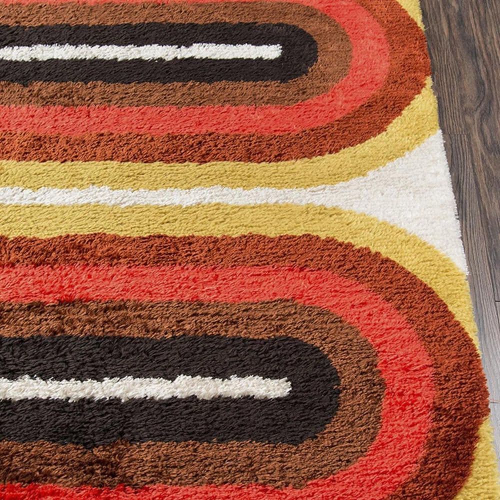 Novogratz Retro RET-02 5" x 7"6" Red Area Rug, , large