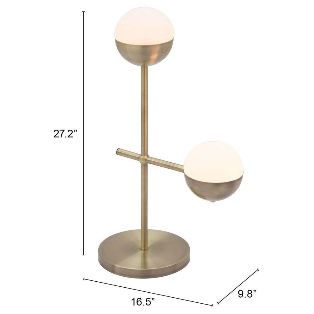 Zuo Modern Waterloo Table Lamp in Brushed Bronze, , large