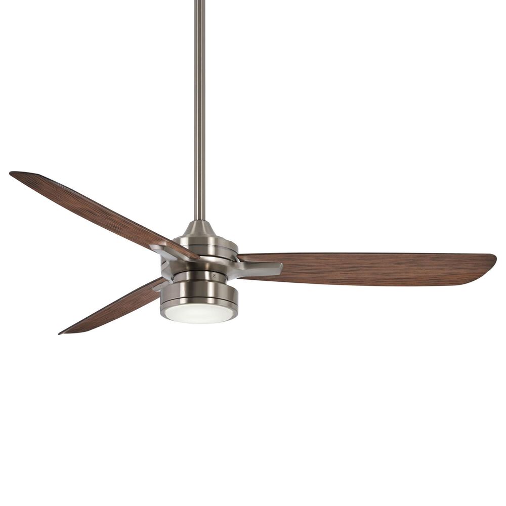 Minka-Aire Rudolph 52" Ceiling Fan with Medium Maple Blades in Brushed Nickel, , large