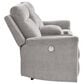 Ashley Barnsana Power Reclining Loveseat in Ash, , large