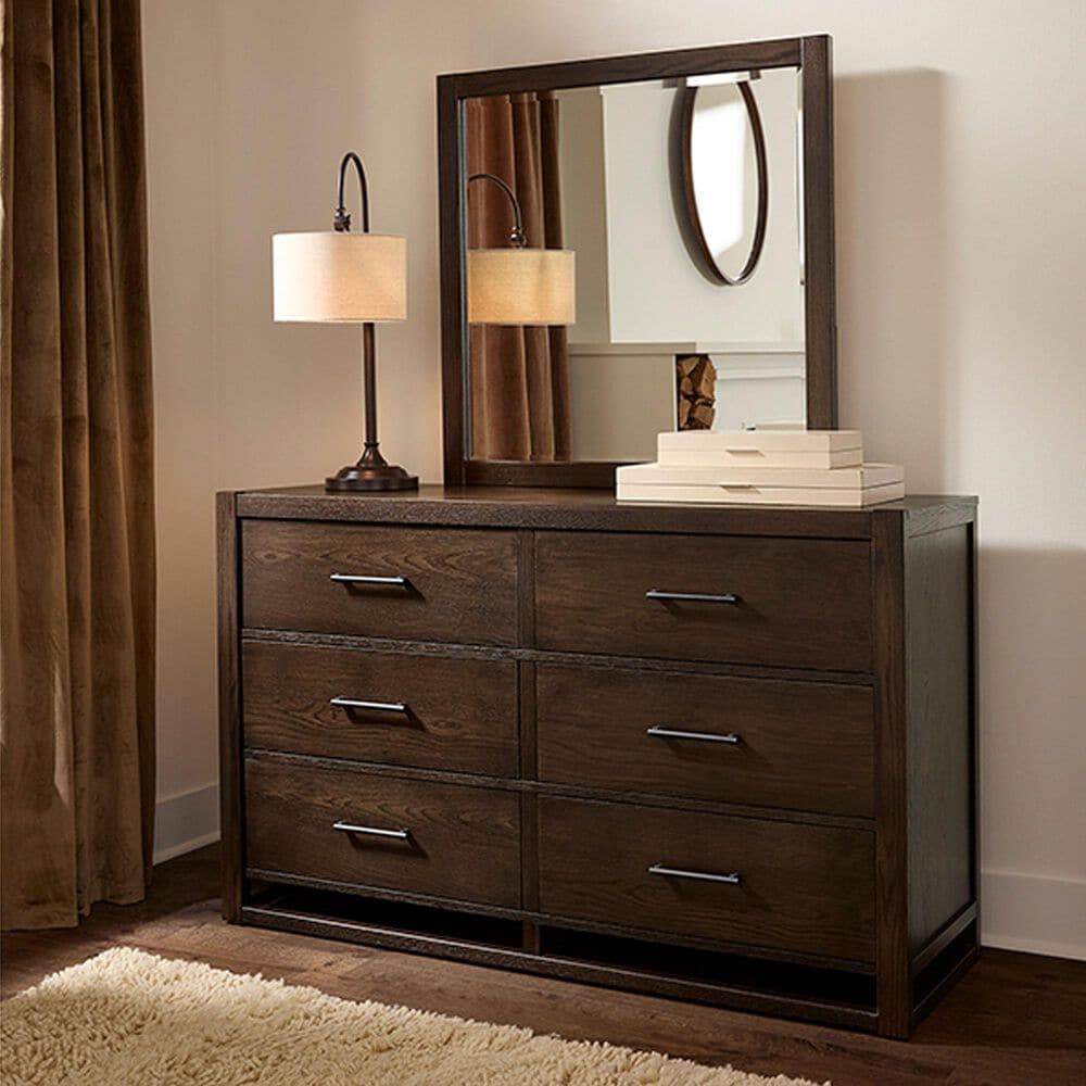 Viceray Collections Lodge and Loft Dresser Mirror in Dark Oak, , large