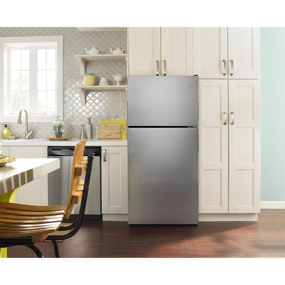 Amana 18 Cu. Ft. Top-Freezer Refrigerator with Electronic Temperature Controls in Stainless Steel, , large