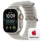 Apple Watch Ultra 4 (GPS + Cellular) 49mm Natural Titanium Case with Translucent Gray Ocean Band and 2-Year AppleCare+, , large