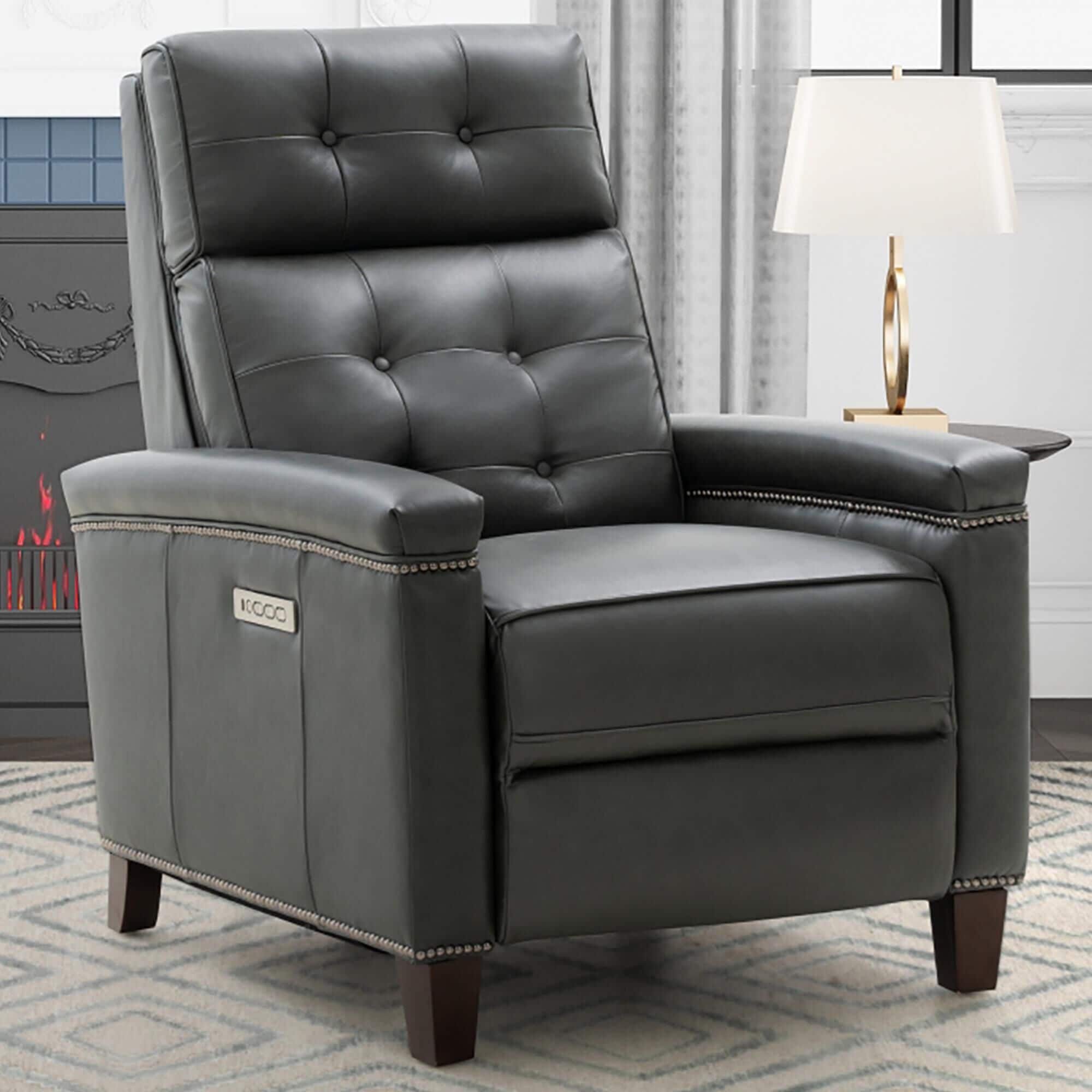 Barcalounger leather power glider recliner with power adjustable headrest sales