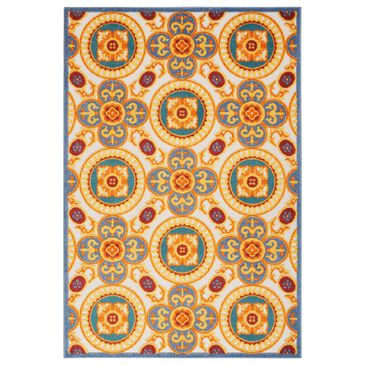 Nourison Aloha Oriental 3"6" x 5"6" Multicolor Indoor/Outdoor Area Rug, , large
