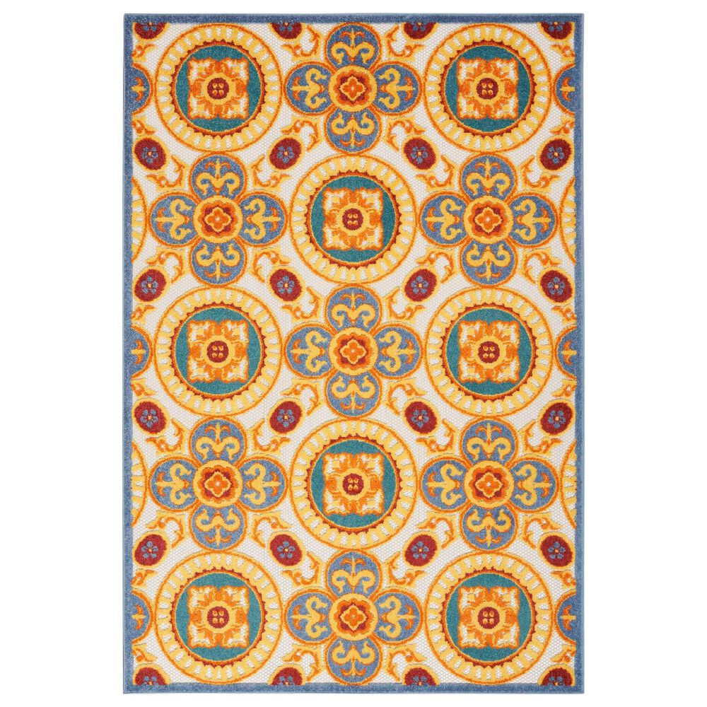 Nourison Aloha Oriental 3"6" x 5"6" Multicolor Indoor/Outdoor Area Rug, , large