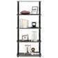 HOMLUX Turn-N-Tube 5-Tier Open Storage Bookshelf in French Oak and Black, , large