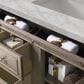 James Martin Vanities Bristol 36" Single Bathroom Vanity in Whitewashed Walnut with 3 cm Victorian Silver Quartz Top and Rectangular Sink, , large