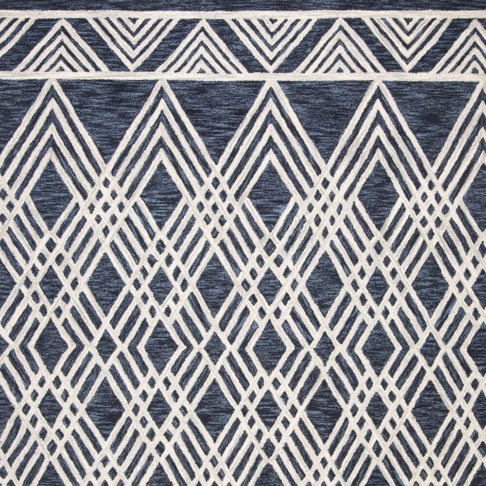 Safavieh Micro-Loop MLP155N 8&#39; x 10&#39; Navy and Ivory Area Rug, , large