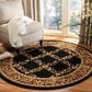 Safavieh Lyndhurst 5"3" Round Black and Brown Area Rug, , large