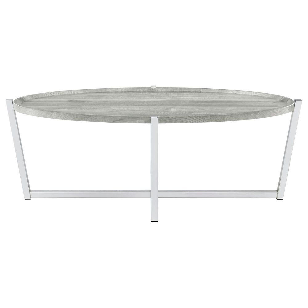 Mayberry Hill Landry Table Set in Grey and Chrome &#40;Set of 3&#41;, , large