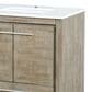 Lexora Home Lafarre 30" Single Bathroom Vanity in Rustic Acacia with 2 cm White Cultured Marble Top and Rectangular Sink, , large