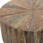 Maple and Jade Handmade Pinwheel Drum Coffee Table in Light Brown, , large