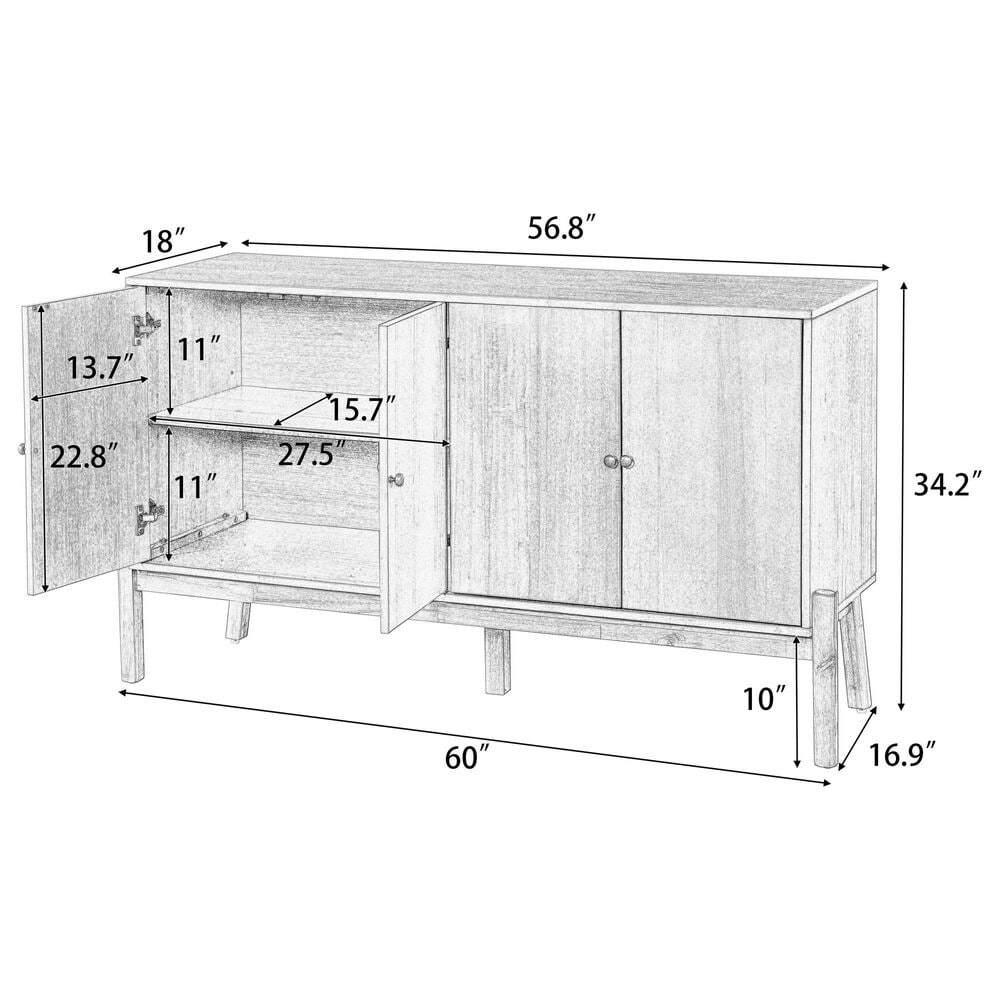 Hearth and Haven Sideboard in Natural, , large