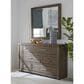 Riva Ridge Modern Loft 4 Piece Queen Storage Panel Bedroom Set in Greystone, , large