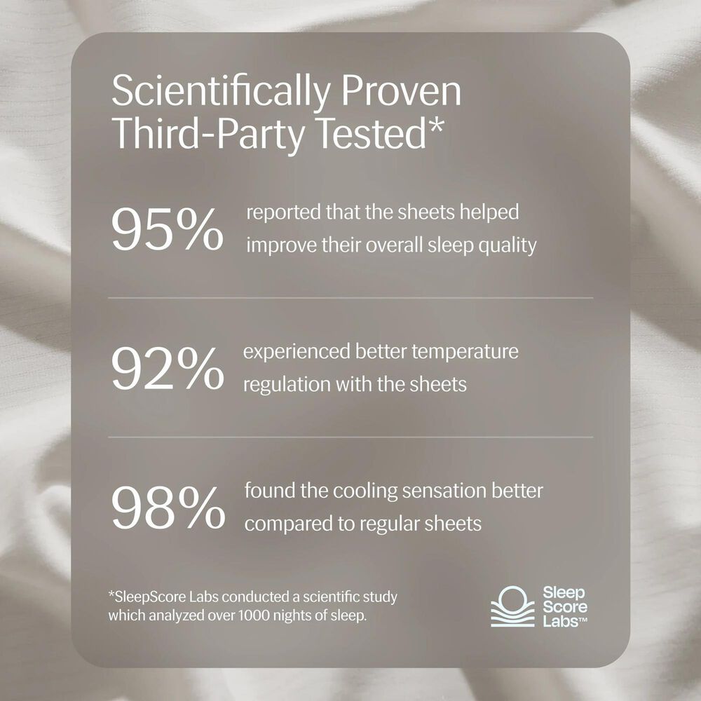 Rest Evercool Twin Sheet Set in Snow Ivory, , large