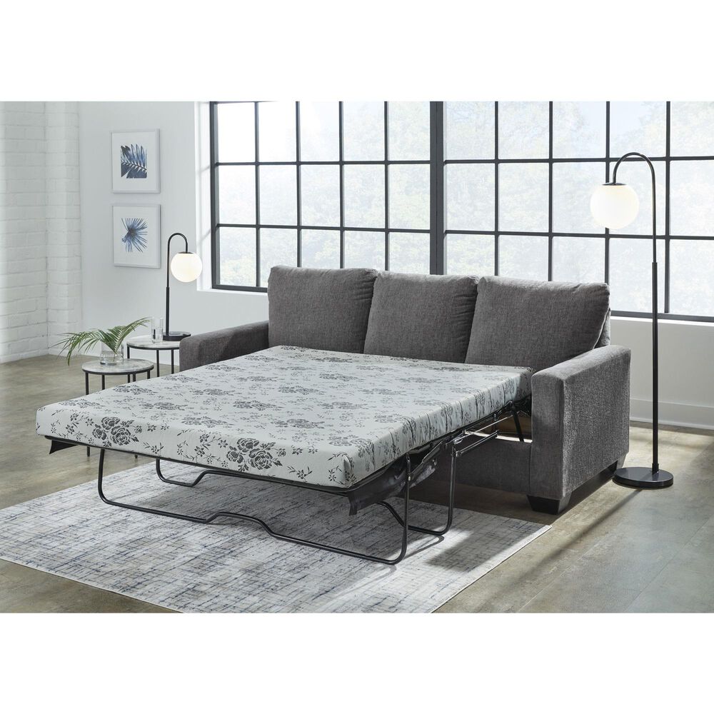 Ashley Rannis Stationary Queen Sofa Sleeper in Pewter, , large