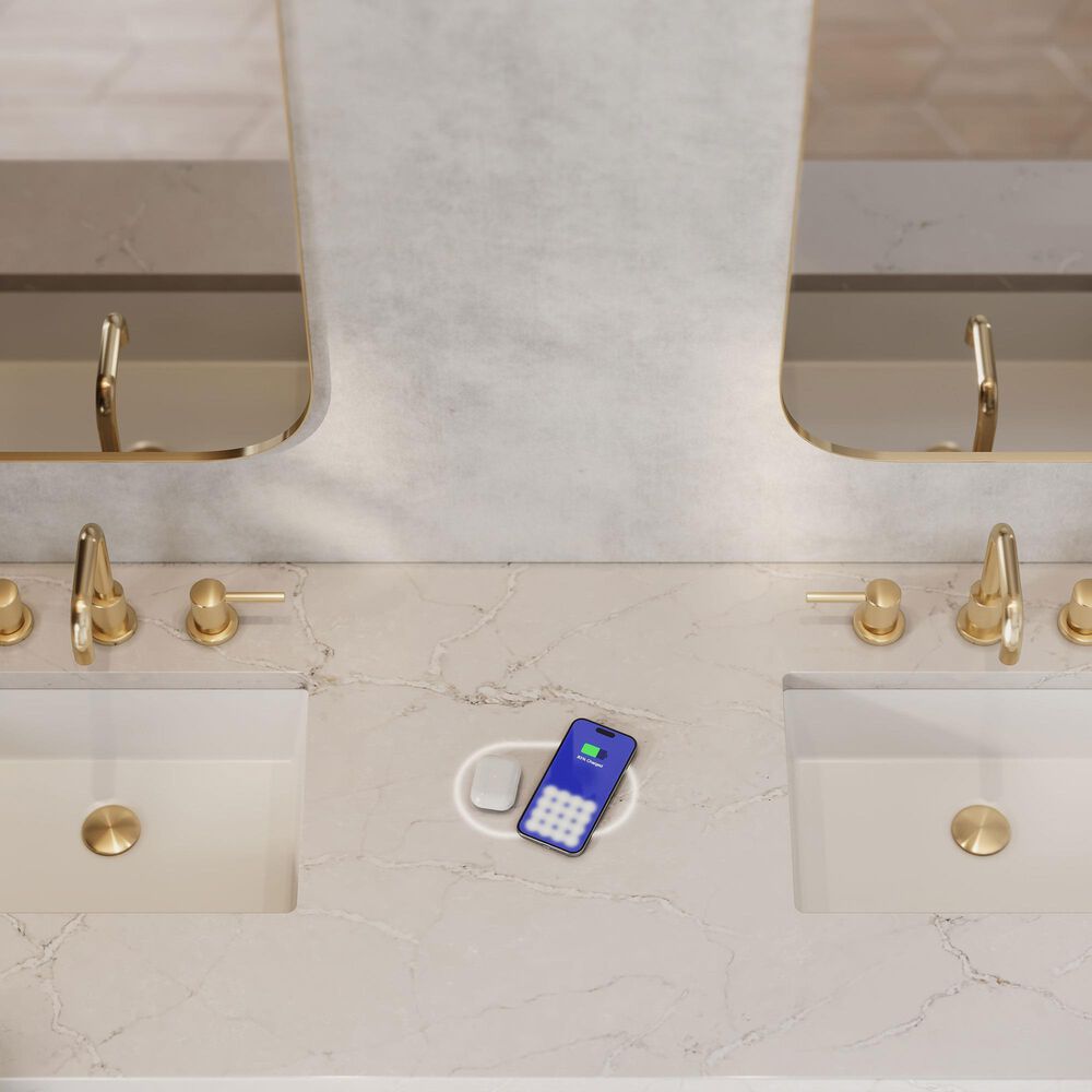 James Martin Vanities Bristol 72" Double Bathroom Vanity in Bright White with 3 cm Eternal Jasmine Pearl Silestone Top, Rectangular Sinks and FreePower Wireless Charger, , large