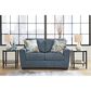 Ashley Cashton Stationary Loveseat in Blue, , large