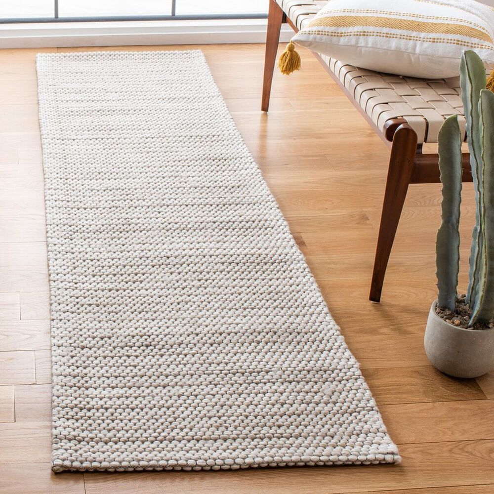 Safavieh Marbella Interlaced Striped 2&#39;3&quot; x 12&#39; Light Brown and Ivory Runner, , large