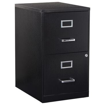 Valor Living 2-Drawer Locking Metal File Cabinet in Black, , large