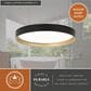 Vaxcel Darien 1-Light Flush Mount in Black and Gold, , large