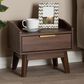Baxton Studio Lena 1-Drawer Nightstand in Walnut Brown, , large