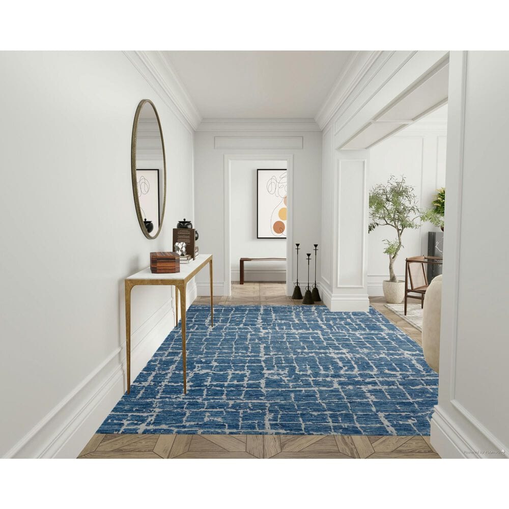 Nourison Luna 9&#39;9&quot; x 13&#39;9&quot; Blue and Silver Area Rug, , large