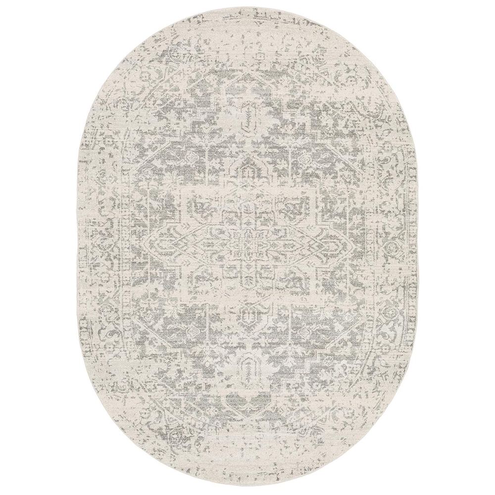 Surya Harput HAP-1024 6"7" x 9" Oval Charcoal, Light Gray and Beige Area Rug, , large