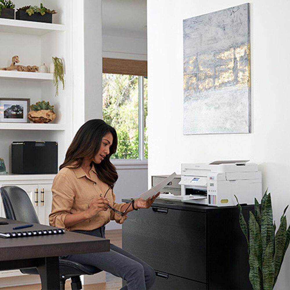 Epson EcoTank ET-4850 Wireless Color All-in-One Cartridge-Free Supertank Printer with Scanner, Copier, Fax, ADF and Ethernet, , large
