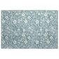 Dalyn Rug Company Soft Essentials Floral Teal 2"6" x 3"10" Indoor/Outdoor Area Rug, , large