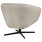 Superb Leather Leather Swivel Chair in Oslo Pebble, , large