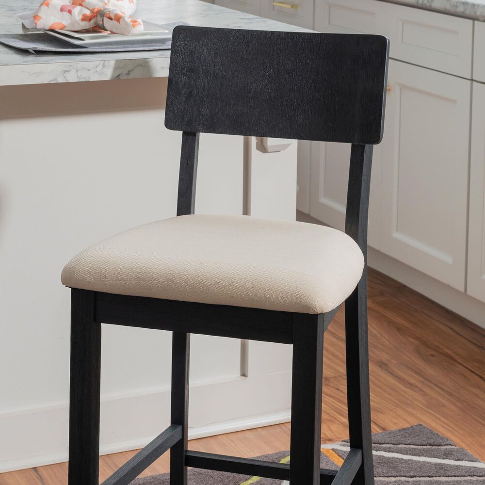 Linon Home Decor Jorissen Counter Stool in Dark Charcoal, , large