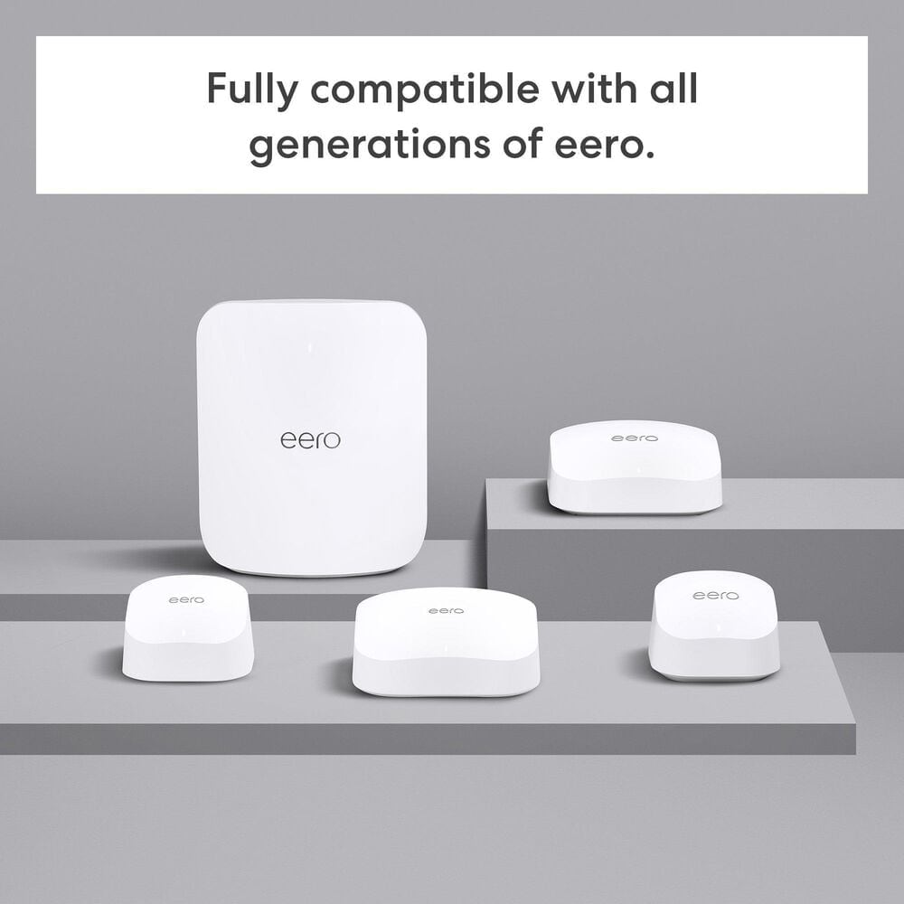 eero 1-Pack Pro 6E Mesh Wi-Fi 6E Router with 3-Pack 7 Mesh Wi-Fi 7 System in White, , large