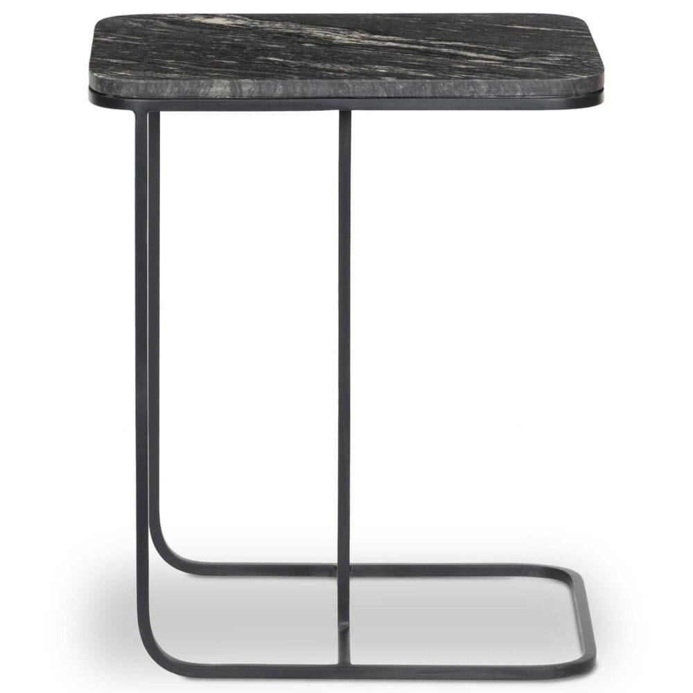 Four Hands Adalley End Table in Polished Black and Matte Black, , large