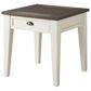 Steve Silver Carlie 24" End Table in Dark Oak and White, , large