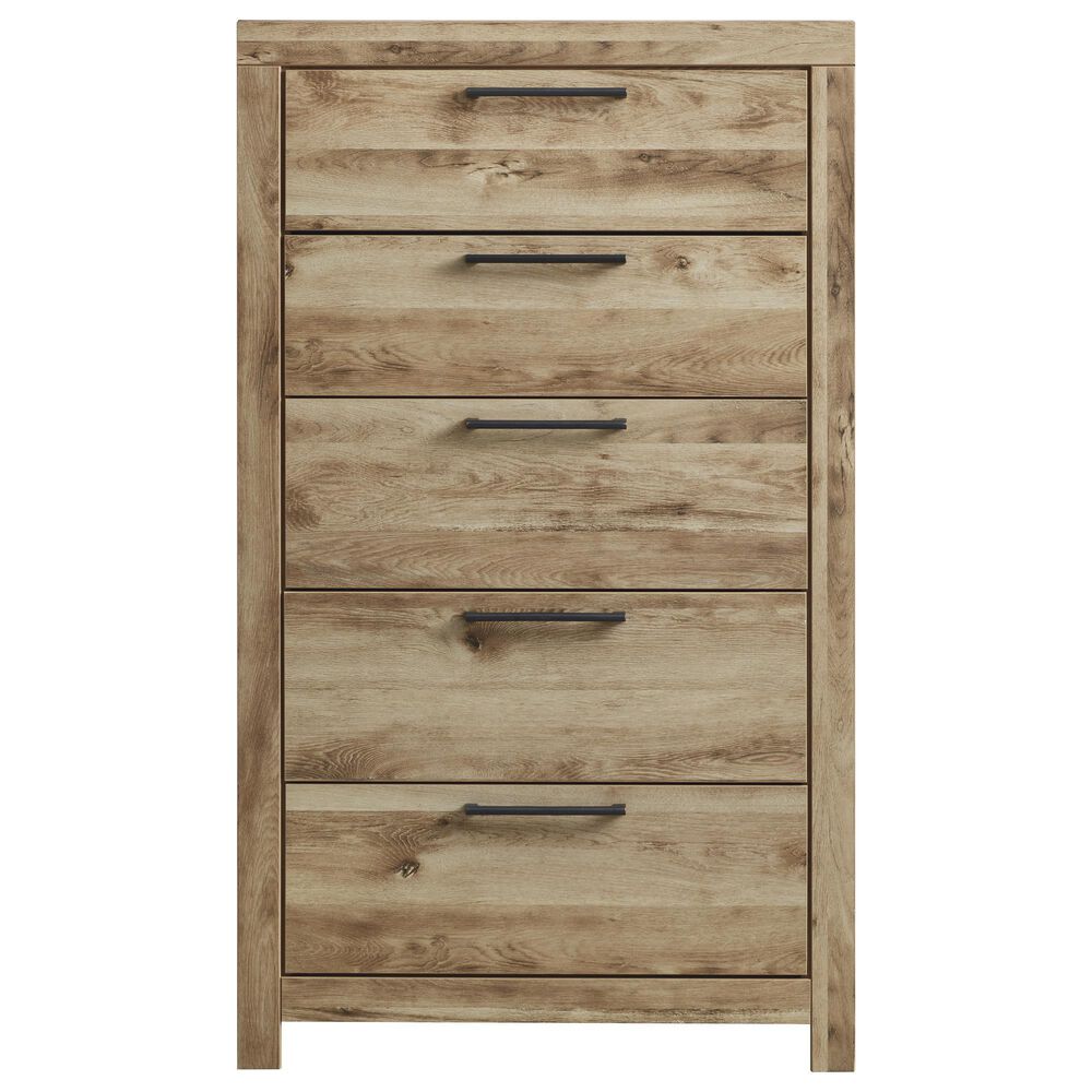 Ashley Hyanna 5-Piece King Bedroom Set in Golden Rustic, , large