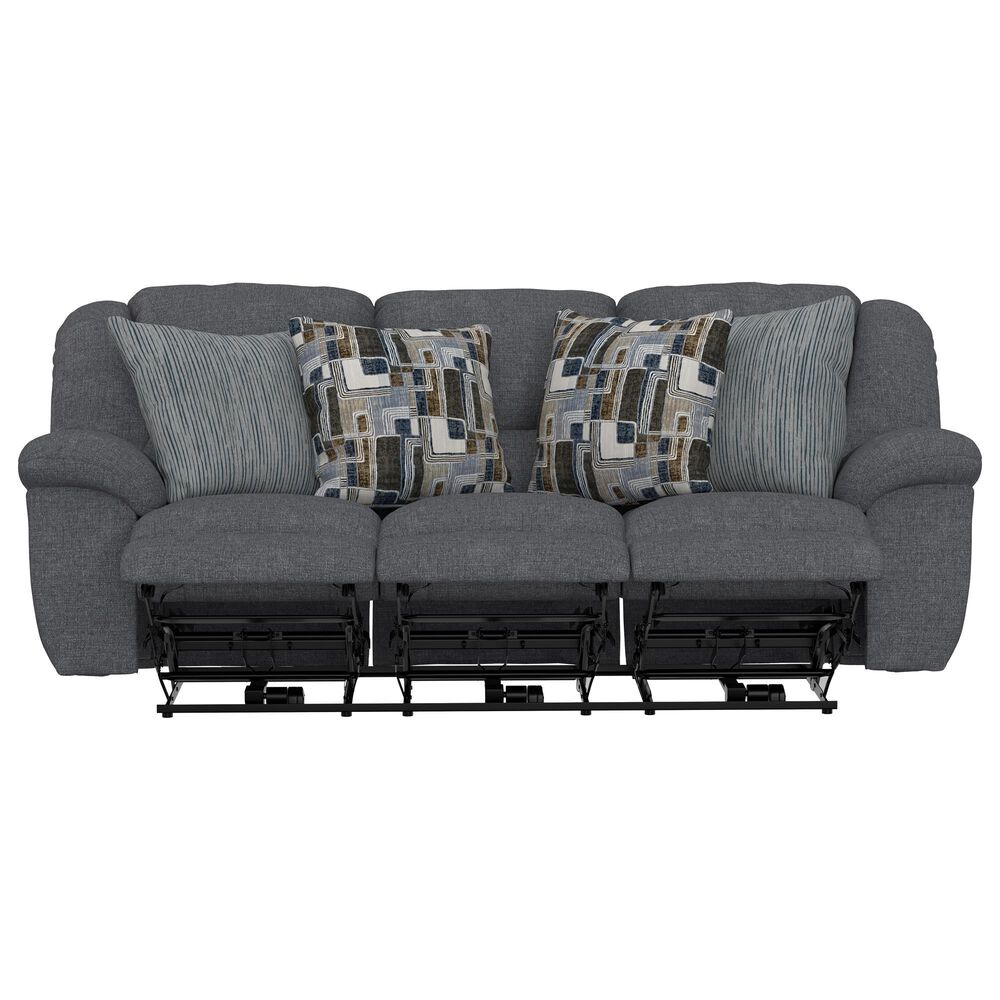 Catnapper Trifecta Power Reclining Sofa with Drop Down Table in Smoke, , large