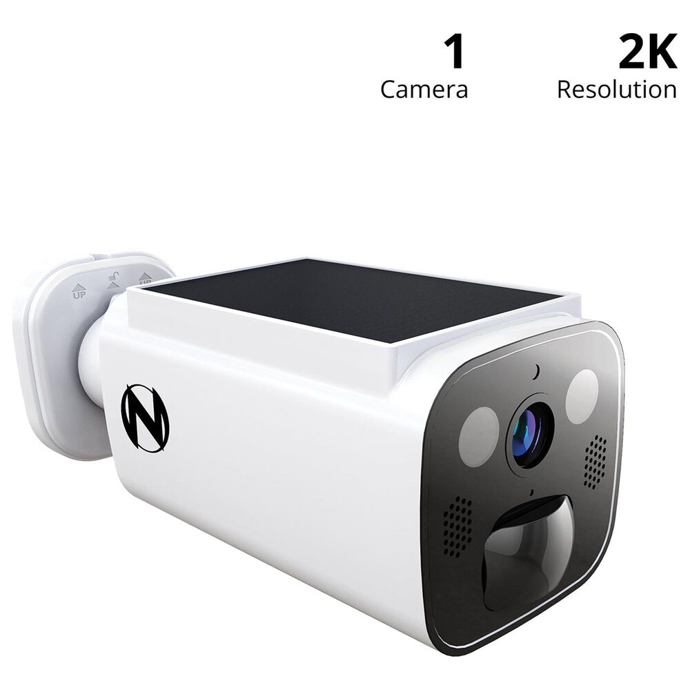 Night Owl Solar Powered Wire Free 2K Camera in White, , large