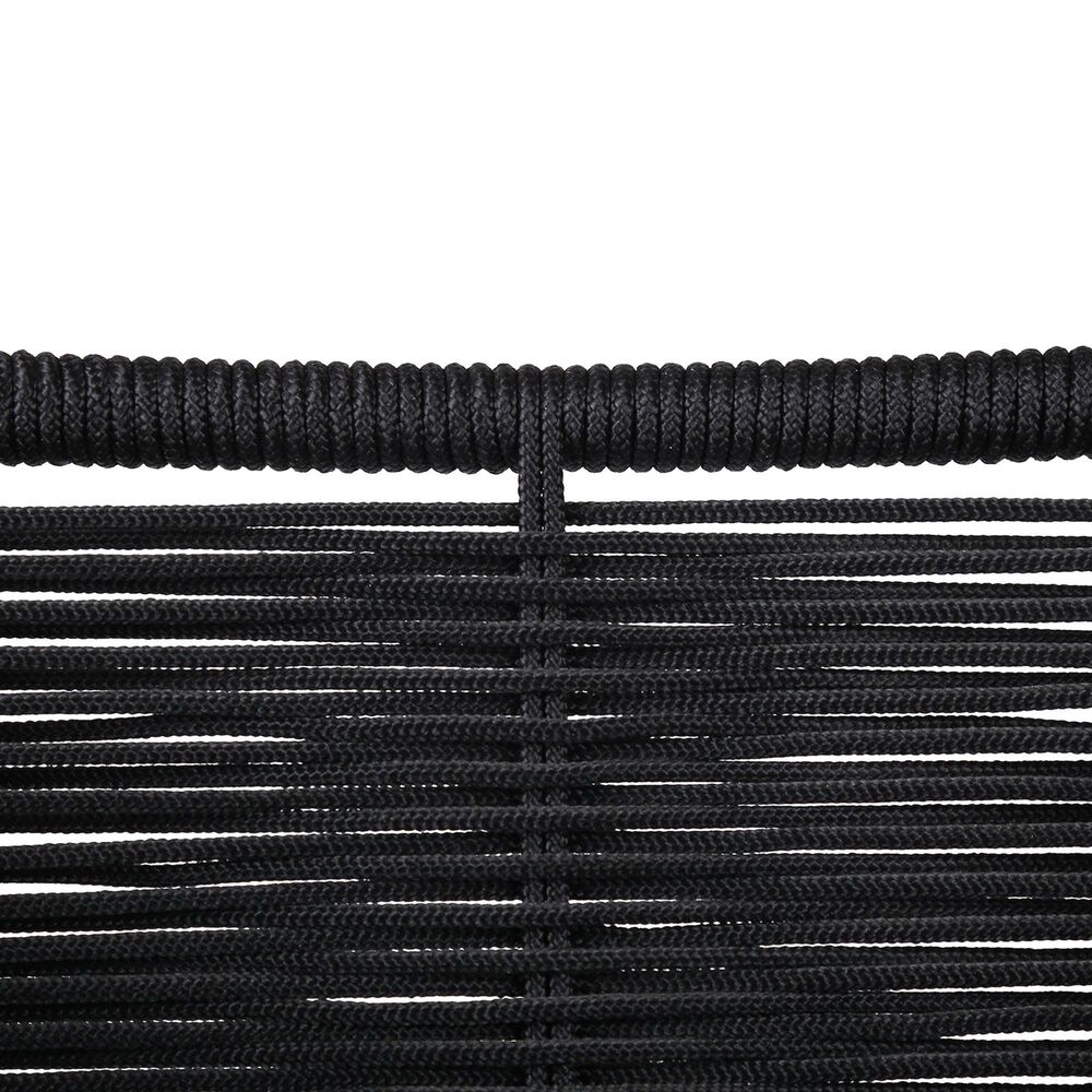 Blue River Clip Outdoor Dining Chair with Black Rop in Black (Set of 2), , large