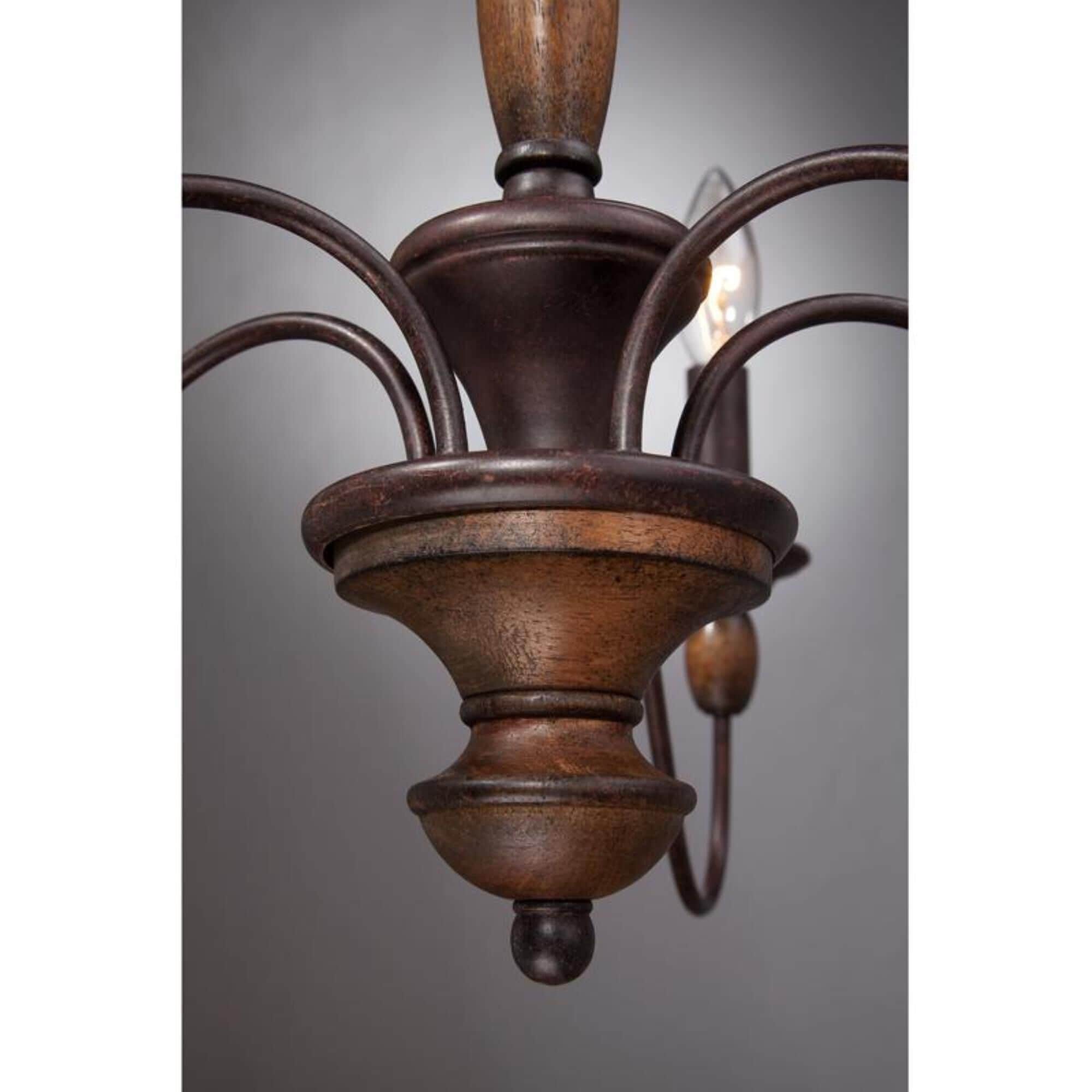 Tuscan chandelier bronze top