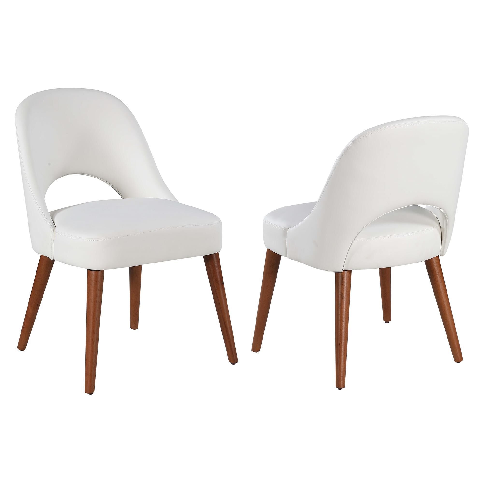 White chair deals faux leather