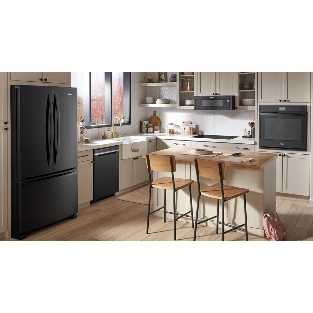 Whirlpool 1.1 Cu. Ft. 1000 watt Low Profile Microwave Hood Combination in Black, , large