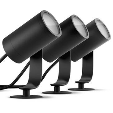 Philips Hue Lily Outdoor Spot Light Base Kit in Black (3-Pack), , large