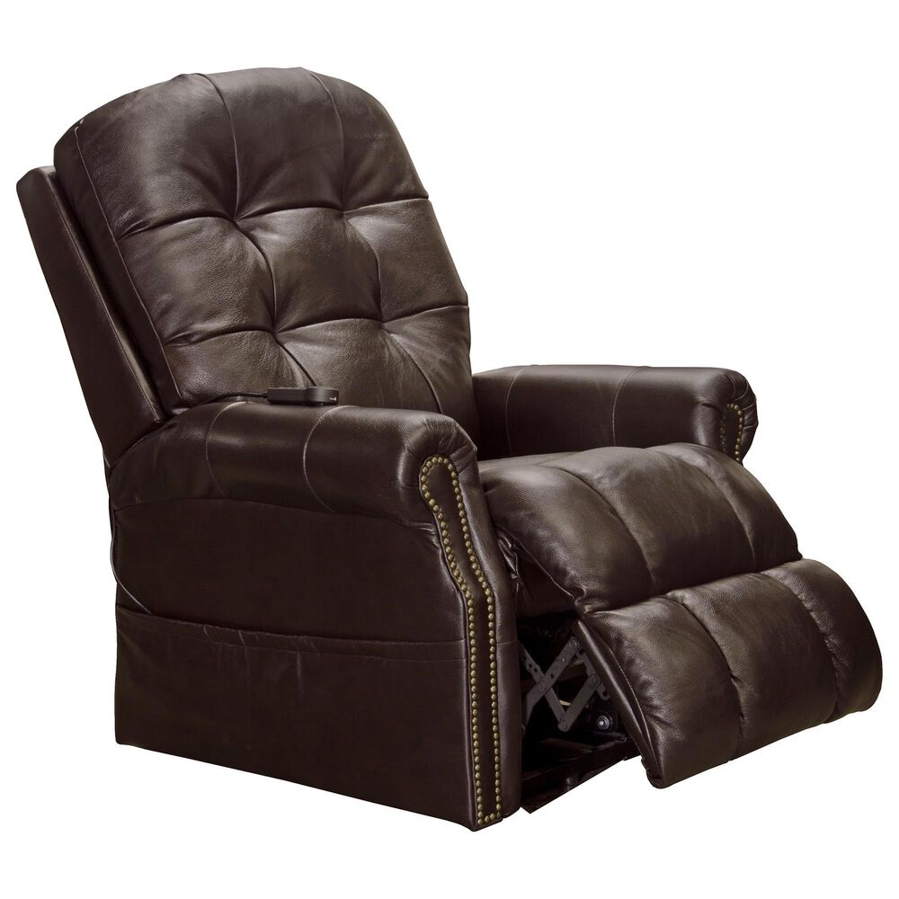 Hartsfield Madison Power Lift Lay Flat Recliner with Heat and Massage in Chocolate, , large