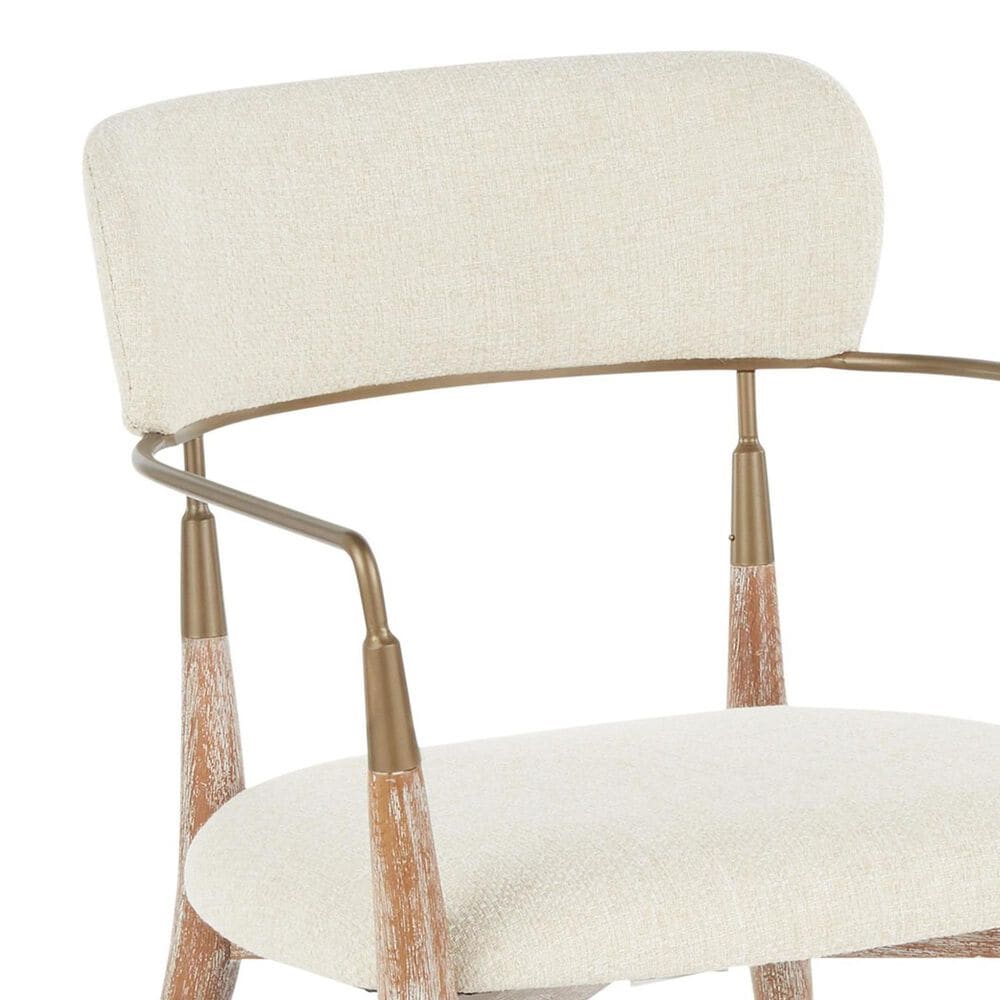 Lumisource Savannah Arm Chair with Cream Cushion in Copper and Whitewashed &#40;Set of 2&#41;, , large