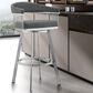 Blue River Chelsea 26" Swivel Counter Stool with Gray Cushion in Brushed Stainless Steel, , large