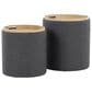 Lumisource Tray 2-Piece Nesting Ottoman Set in Charcoal, , large